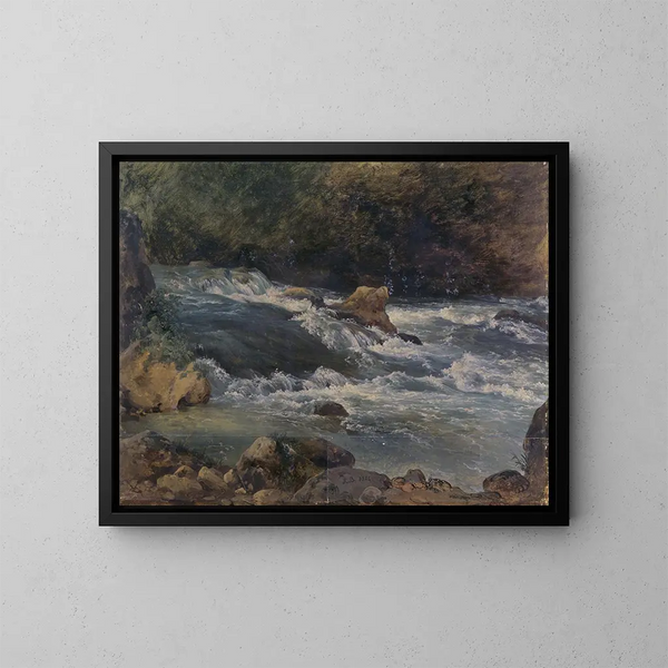 Torrent - Jacques-Raymond Brascassat — gerahmtes Bild an der Wand