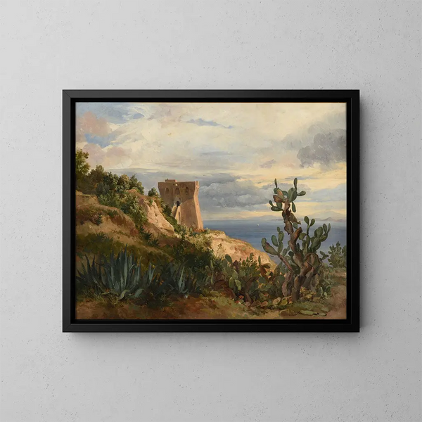 Tour am Meerufer - Jacques-Raymond Brascassat — gerahmtes Bild an der Wand