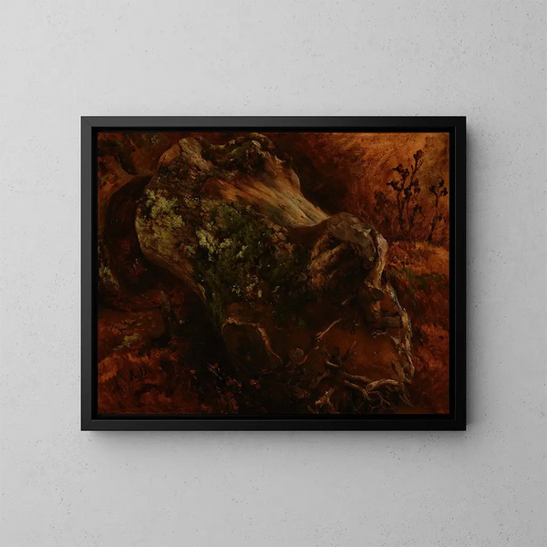 Baumstamm mit Wurzeln - Jacques-Raymond Brascassat — gerahmtes Bild an der Wand