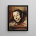 Kopf von Giuseppe Fieschi 1790-1836 nach seiner Hinrichtung - Jacques-Raymond Brascassat — gerahmtes Bild an der Wand