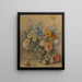 Blumen in einer silbernen Roulette Früchte im Vordergrund - Jacques André Portail — gerahmtes Bild an der Wand