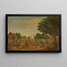 Kampf im Dorf - Jacques Callot — gerahmtes Bild an der Wand