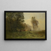 Landschaft mit Bauern beim Pflügen - Jacques Dunant — gerahmtes Bild an der Wand