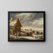 Russisches Winterlandschaft Gemälde - Jacques François Joseph Swebach-Desfontaines — gerahmtes Bild an der Wand