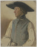 Bauernbild mit großem Hut und blauer Weste - Jakob Becker — Ansicht des Kunstwerks