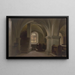Innenansicht einer Kirche - Jakob Becker — gerahmtes Bild an der Wand