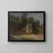 Bauernhof am Waldrand - Jakob Becker — gerahmtes Bild an der Wand