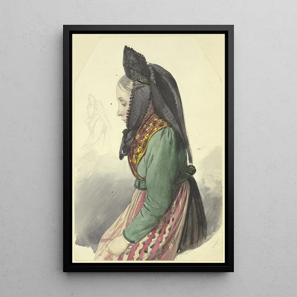 Jakob Becker - Peasant girl to the left.webp