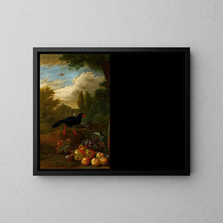 Jakob Bogdny - Two Macaws a Cockatoo and a Jay with Fruit.webp