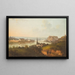 Das Rheinufer bei Koblenz mit Blick auf das Schloss und die Festung Ehrenbreitstein - Jakob Diezler — gerahmtes Bild an der Wand