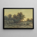 Lisière de forêt avec rivière au crépuscule - Jakob Maurer — gerahmtes Bild an der Wand
