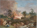 Ein Landschaft in Schweden mit Bauern, die Holz verbrennen, und einem Paar, das sich in der Nähe eines Bachs ausruht - Jakob Philipp Hackert — Ansicht des Kunstwerks