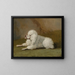 Portrait eines Pudel - Jakob Philipp Hackert — gerahmtes Bild an der Wand