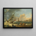 Le Port de Livourne - Jakob Philipp Hackert — gerahmtes Bild an der Wand