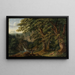 Landschaftsbild mit dem schlafenden Jungen Horace, umgeben von Tauben - Jakob Philipp Hackert — gerahmtes Bild an der Wand