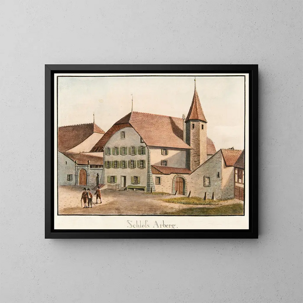 Château d'Arberg - Jakob Samuel Weibel — gerahmtes Bild an der Wand