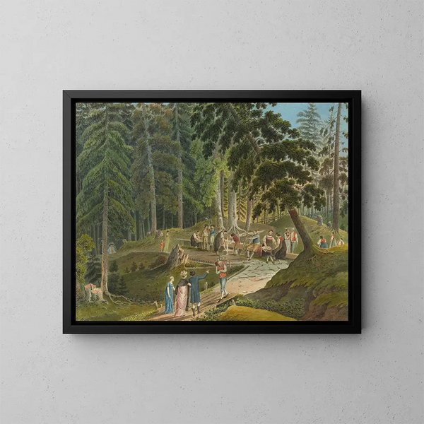 Schwarzbrünneli Gurnigel - Jakob Samuel Weibel — gerahmtes Bild an der Wand