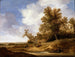 Eine Straße in der Nähe der Cottages - Jacob van Moscher — Ansicht des Kunstwerks