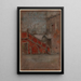 Die Notiz der Treppe in Rot - James Abbott McNeill Whistler — gerahmtes Bild an der Wand