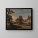 Ein bewaldetes Flusslandschaft mit einer Mutter und ihrem Kind - James Arthur O'Connor — gerahmtes Bild an der Wand