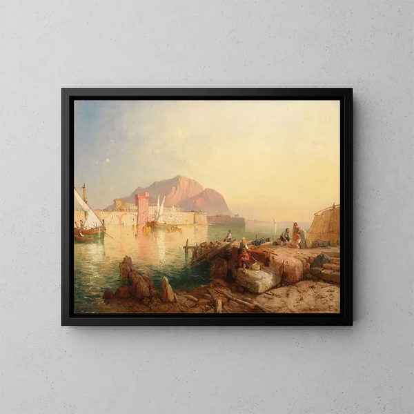 La Baie de Palerme - James Baker Pyne — gerahmtes Bild an der Wand