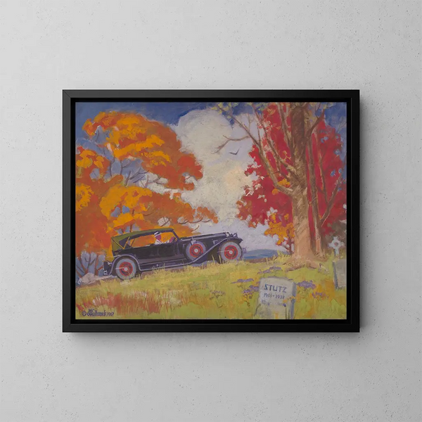 Dernière course de Stutz - James C. Kulhanek — gerahmtes Bild an der Wand