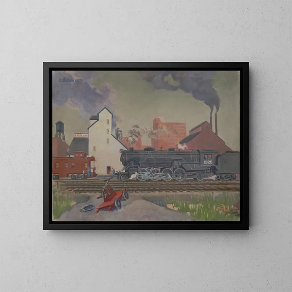 Der Eisenpferd - James C. Kulhanek — gerahmtes Bild an der Wand