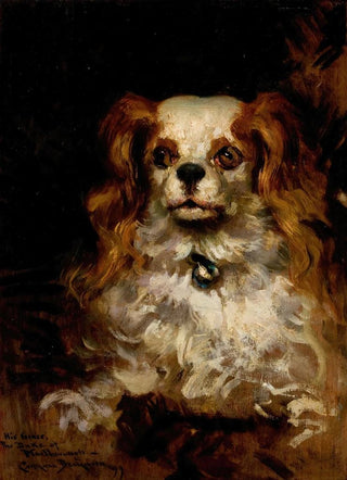 James Carroll Beckwith - The Duke of Marlborough Portrait of a Puppy.webp