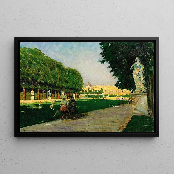 Der grüne Teppich, Versailles - James Carroll Beckwith — gerahmtes Bild an der Wand