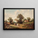 Landschaftsbild des Sussex Landleben mit Heuwagen - James Edwin Meadows — gerahmtes Bild an der Wand
