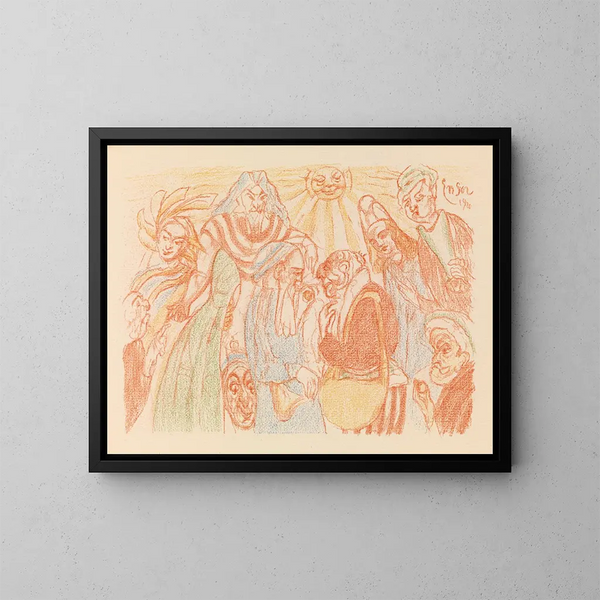 Denier de César - James Ensor — gerahmtes Bild an der Wand