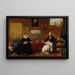 Portrait der Familie Langford in ihrem Wohnzimmer - James Holland — gerahmtes Bild an der Wand
