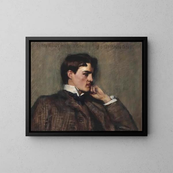 Der Bruder des Künstlers Tom - James Jebusa Shannon — gerahmtes Bild an der Wand