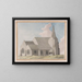 Ansicht des Schlosses Herstmonceux, Sussex im Osten - James Lambert de Lewes — gerahmtes Bild an der Wand