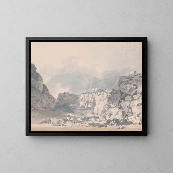 Château de Dunnottar - James Moore — gerahmtes Bild an der Wand