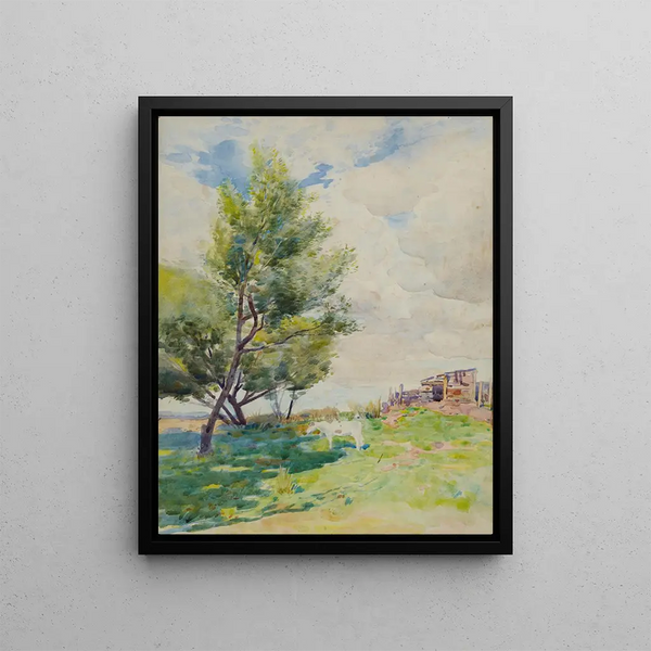 Landschaft des Hutt-Tals - James Nairn — gerahmtes Bild an der Wand