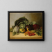 Stillleben mit balsamischen Äpfeln und Gemüse - James Peale — gerahmtes Bild an der Wand