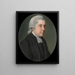 Portrait eines Klerikers - James Scouler — gerahmtes Bild an der Wand
