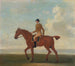 Eines der vier Porträts von Pferden, ein roter Rennpferd mit Jockey, der nach links geht - James Seymour — Ansicht des Kunstwerks