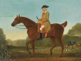 Portrait eines traditionellen Gentlemans, der als Fulwar, 4. Graf von Craven, auf seinem Jagdross identifiziert wird - James Seymour — Ansicht des Kunstwerks