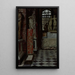 Ansicht eines Raums mit griechischen, römischen und etruskischen Antiquitäten, Saal Nr. 9 im Louvre - James Tissot — gerahmtes Bild an der Wand