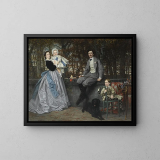 James Tissot - Portrait Of The Marquis And Marchioness Of Miramon And Their Children.webp