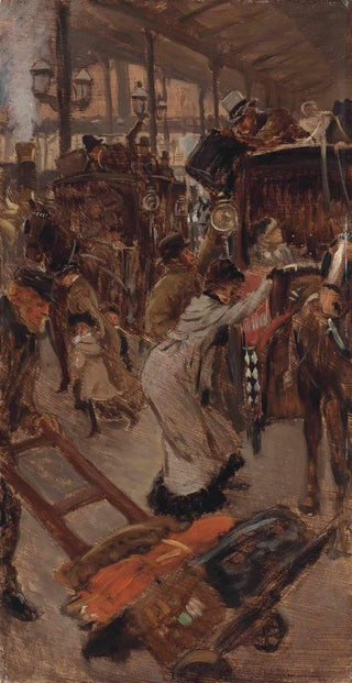 James Tissot - The Cab Road Victoria Station.webp
