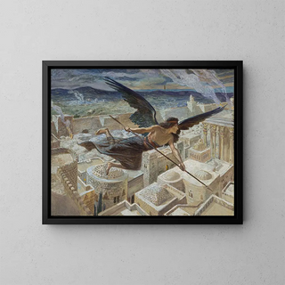 Der Massaker der Assyrer - James Tissot — gerahmtes Bild an der Wand