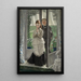 Zwei Figuren an einer Tür Die Proposition - James Tissot — gerahmtes Bild an der Wand