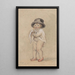 Ein kleiner Junge mit roten Schuhen - James Ward — gerahmtes Bild an der Wand
