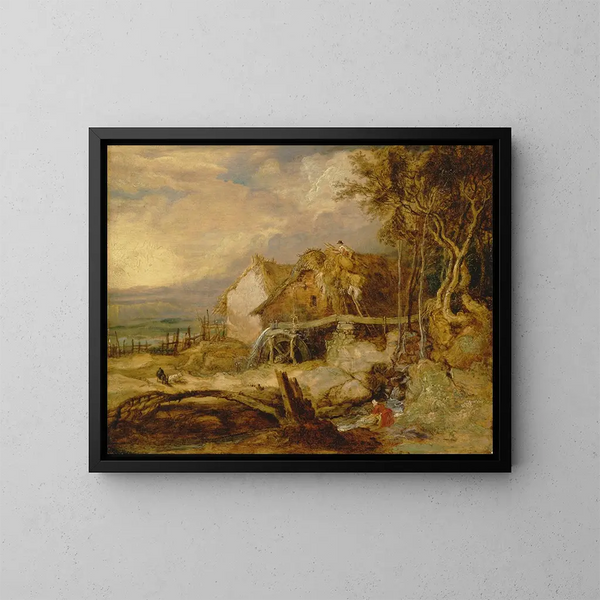 Ein Wassermühle mit Oberrad - James Ward — gerahmtes Bild an der Wand