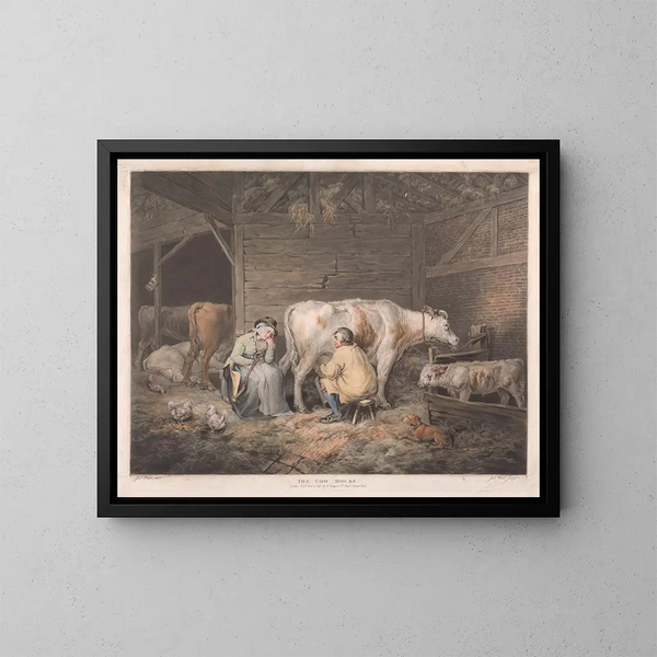 Die Haus der Kühe - James Ward — gerahmtes Bild an der Wand