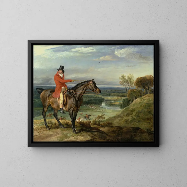 Théophile Levett et un chasseur favori - James Ward — gerahmtes Bild an der Wand
