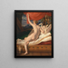 Venus steht von ihrem Sofa auf - James Ward — gerahmtes Bild an der Wand